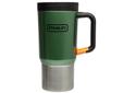 A leak-proof lid and Clip Grip? handle add outdoor functionality to this 20-oz. mug. Durable stainless-steel construction makes it man enough to take the abuse of a long day at work, camp or on the road.Features:- Clip Grip? handle- Drink-thru lid. Left