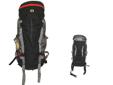 Top loading, large capacity, mid duty internal frame backpack, for extended weekend and trail or travel holiday use .75 liters max volume, Approximately 6 lbs dry weight empty (suggested max load is 30 lbs packed) Internal aluminum frame provides support