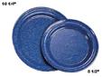 10 1/4" Blue Enamel Dinner Plate Stansport is proud to carry the complete line of ?Cinsa? Enamel Cookware. All items offered are made of high quality durable steel which is molded into the appropriate shapes and double coated with extra heavy glaze enamel