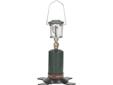 The Compact ?Single? Mantle Propane Lantern provides a ventilated steel hood with baked on enameled finish. Adjusts up to 200 candle power of illumination.On/off regulator control knob. Heat resistant glass globe.Brass valve. Silk mantle included.Steel