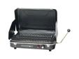 Portable Propane Grill StoveSpecifications- 12,000 B.T.U. tube burner - 180 sq. inches of cooking surface - Piezo electronic matchless ignition - Non-stick coated cooking grate - Stainless steel drip pan and removable grease tray for easy cleanup - Sturdy