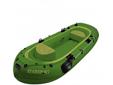Fisherman-9, 4-Man Inflatable-Boat, Green- NMMA & CE Certified - Two Compartment Inflatable Floor - Four Molded Oar Locks - Grab Line - Bow Carry Handle - 6 Molded Motor Mounts - 2 Five-Foot Aluminum Paddles - Molded Spare Paddle Holders - 2 Inflatable