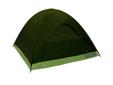 Tropy Hunter 3-Person Forest/Tan- 2 large doors for easy access. - 2 peak roof helps keep you dry in the wettest of conditions. - Bath tub style floor keeps all tent seams above wet ground. - Sleeved pole construction adds strength and stability. - Large