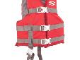 Child Classic Series Life Vest - Red Child's General Boating Life Vest with adjustable leg strap Designed to match adult boating vest (model 2001) Acceptable for personal watercraft or waterskiing Buoyancy for children weighing 30 - 50 pounds 1" webbing