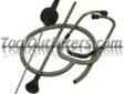 "
Lisle 52750 LIS52750 Stethoscope Set
Features and Benefits:
Dual purpose set detects both mechanical and air induced sounds.
Use the black diaphragm chamber and screw-in metal probe to detect mechanical sounds from bearings, engines, transmissions,