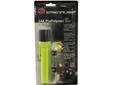 2AA ProPolymer Flashlight Tough, super-convenient, extra bright flashlight with a push button tail switch.- Powered by 2 ?AA? alkaline batteries- One (1) 0.5 Watt High-Flux LED, 30,000 hour lifetime in parabolic reflector module.- 25 Lumens typical.