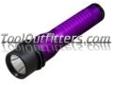 "
Streamlight 74349 STL74349 Strion LED Rechargeable Flashlight with AC/DC - Purple
Features and Benefits:
3 levels of lighting: High, Medium, Low plus Strobe function
Run times vary from 2 hours up to 7.5 hours
Produces up to 160 lumens
Fully charged in