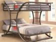 Full Full Bunkbed Â Â Â Â  Price: $Click to see Price
Â Â Â  This fun and stylish full-over-full size bunk bed comes in a sleek gunmetal finish for a piece that will fit in easily with any style of decor. The metal curve design softens the modern feel and