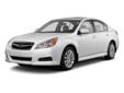 All pre-owned vehicles go through a 160 point safety inspection by our Toyota Factory trained technicians.
Dealer Name:
Toyota of Olympia
Location:
Olympia, WA
VIN:
4S3BMFK61A1215206
Stock Number: Â 
P4466
Year:
2010
Make:
Subaru
Model:
Legacy
Series:
GT