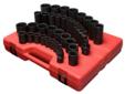 This Sunex 1/ 2 inch drive master 12 point 39 piece SAE impact socket set includes the most common sizes used for automotive repair. It includes 39 SAE sockets. It is made of CR-MO alloy steel for long life. It is fully guaranteed and includes a heavy