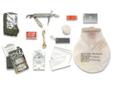 USMC Military Survival Kit New
original USMC Survival Kit. These were used by ground troops starting in the 1990s. It is filled with the highest quality survival tools then available.
Contents:
Side A Shelter and Food Gathering Side:
Emergency fishing