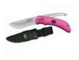 "
Outdoor Edge Cutlery Corp SP-30NC Swingbabe (Pink) Clam Pack
There's no mistaking who's knife this is. The SwingBabe with hot-pink Kraton handle. Simply push the lock button and the blade changes from a drop-point skinner to the most functional gutting