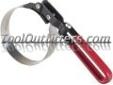 "
OTC 4567 OTC4567 Swivel Handle Oil Filter Wrench, 3-3/4"" to 4-3/8"" (95 mm to 111 mm)
Fits filters ranging from 3-3/4"" to 4-3/8"" (95 mm to 111 mm) in diameter.
Features a 1"" wide stainless steel band for positive grip on the filter; swivel handle