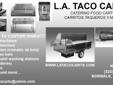 PLEASE CLICK ON THE PICTURE BELOW
FOR MORE INFORMATION
keywords: CATERING, TAQUIZAS, TACO PARTY, MEXICAN FOOD, STAINLESS STEEL, TACOS, STREET FAIR, COUNTY FAIR,STEAM PANS, PRTABLE,TACO, FOOD, BAR, MAKE$$$$WITH THIS GREAT TACO / HOTDOG CART MAKE $$$$ IN