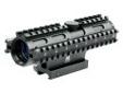 NcStar SC3RSM432B Tactical 3-Rail Sighting System 4x32/Mil-Dot/Blue/Weaver Mount
4X32 Scope/3 Rail/ Mil-Dot/Blue/Weaver Mount
Features:
- Multi coated lenses.
- Total of 16 Â¾ inches of rail space.
- One piece 34mm anodized aluminum tube.
- Quick focus