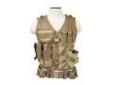 "
NcStar CTV2916T Tactical Vest Tan
Tactical Vest - Tan
Features:
- Constructed of Tough PVC on Top of Mesh Webbing for Maximum durability
- 4 Pistol Magazine Pouches, 3 Rifle Magazine Pouches, 1 Utility Pouch, and a Fully-adjustable Cross Draw Pistol