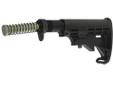 Tapco AR15 6-Position Stock w/Buffer, Spring, Tube, HW Commercial Blk. The INTRAFUSE AR15 T6 6-Position Stock is made of military grade composite, fits the weapon to your size and allows for a more compact fit when needed. Tapco has reinforced the latch
