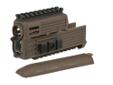 Tapco Intrafuse AK47 Quad Rail Handguard Dark Earth. The Tapco INTRAFUSE AK Quad Rail Handguard features a lower handguard which comes with a concealed Picatinny rail on the bottom, two pre-installed side rails, and a heat shield. Throw in a matching