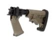 Tapco Intrafuse Saiga T6 6-Position Stock Set Dark Earth. The INTRAFUSE Saiga T6 Stock Set is designed so all you have to do is pop off the standard buttstock assembly and replace it with the Tapco T6 stock system. This system includes Tapco's popular T6