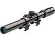 "
Tasco RF4X15D Tasco Rimfire Scope 4x15mm, Gloss Black, Crosshair Reticle
For recreational target shooting, plinking or small game hunting, Tasco Rimfire scopes offer a terrific value. Designed for either .22 rifles or quality air guns, they feature