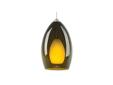 NOTE: DIFFERENT COLOR/FINISH MAY BE PICTURED*For Use with Two-Circuit Monorail System Only, Order Separately. Rich, translucent Murano glass surrounds a small frost raindrop glass Includes low-voltage, 35 watt halogen bi-pin lamp and six feet of