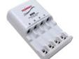 "
Fenix Wholesale 1138 Tenergy NiMH AA/AAA Charger 01138, White
Fenix AA/AAA Battery 4-Bay Charger, Batteries Not Included
Features:
- Worldwide voltage for 100-240V AC input.
- Micro-processor control (-Delta V detection) which automatically controls the