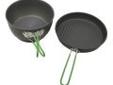 "
Optimus 8016059 Terra Lite HE 2 pot Cook Set
A versatile and efficient 2-piece cook set made from hard anodized aluminum. The special heat exchanger reduces âtime to boil"" by 20%, making your stove energy efficient and saving fuel when cooking.