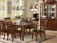The Carlton Dining Table + 6 Side Chairs
*China Cabinet Not Included*
$599
Unique C-Shape Back Chair, Solid Wood & Veneer + MDF, Leatherette Padded Seat, Brown Cherry Finish.
We offer free layaway for 3 months, 90 days same as cash, no credit check. We