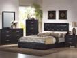 DylanÂ Bedroom Set
The Dylan bedroom collection features wood veneer top with side and drawer fronts in black vinyl. The drawers feature dove tailing with center glides.4pc setÂ : Bed, Dresser, Mirror,Â and Night stand.
5pc set:Â  Bed, Dresser,