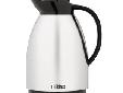 Brushed Stainless Steel Carafe Glass vacuum insulated for maximum temperature retention, hot or cold Elegant brushed stainless steel exterior Capacity: 34 oz Weight: 2 lb Dimensions: 5.9" W x 7" D x 10.5" H Keeps hot - 12 hours, Keeps Cold - 24 hours