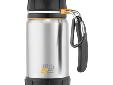 Leak-Proof Travel Mug Thermos vacuum insulation technology for maximum temperature retention, hot or cold Unbreakable, precision 18/8 stainless steel interior and exterior Comfortable rubberized stainless steel handle with carabiner for space saving and