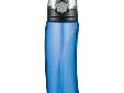 Intak Hydration Bottle - Blue Made from BPA free, impact-resistant and dishwasher durable Eastman Tritan copolyester Leak-proof lid with one hand push button operation Rotating intake meter lets you monitor your daily water consumption Flip-up carrying
