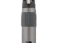 Vacuum Insulated 18oz Stainless Steel Hydration Bottle - CharcoalPart #: 2465CHTR16Features:Thermos stainless steel, double wall vacuum insulation for maximum temperature retentionHygienic push button sipper lid with locking ringComfortable rubber