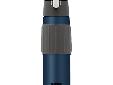 Vacuum Insulated 18oz Hydration Bottle - Midnight BluePart #: 2456MBTR16Features:Thermos double wall vacuum insulation for maximum temperature retentionHygienic push button sipper lid with locking ringComfortable rubber gripSweat proof design won't leave