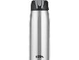 Vacuum Insulated 24 oz Stainless Steel Hydration BottleHS4080SSThermosÂ® vacuum insulation technology for maximum temperature retentionUnbreakable stainless steel interior and exteriorHygenic push button sipper lid with locking mechanismSweat-proof design