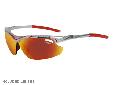 TyrantIncluded Lenses: Smoke Red GT ECTifosi Interchangeable sunglasses feature decentered, shatterproof polycarbonate lenses to virtually eliminate distortion, give sharp peripheral vision, and offer 100% protection from harmful UVA/UVB rays, bugs,