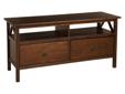 Titian TV Stand - Brown Best Deals !
Titian TV Stand - Brown
Â Best Deals !
Product Details :
Make any room a media room with this stylish Titian TV stand. The generously-sized top offers plenty of room for your television, while the open shelves below