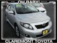 Claremont Toyota
2010 Toyota Corolla 4dr Sdn Auto S
Call For Price
Click here for finance approval
909-625-1500
Mileage:Â 38131
Engine:Â 110L 4 Cyl.
Transmission:Â 4-Speed A/T
Vin:Â 1NXBU4EE0AZ329974
Interior:Â DARK CHARCOAL
Color:Â CLASSIC SILVER
Stock