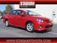 Stadium Toyota
2011 Toyota Corolla 4dr Sdn Man S
Low mileage
Call For Price
Click here for finance approval
813-872-4881
Vin:Â 2T1BU4EE0BC731691
Transmission:Â Automatic
Color:Â RED
Mileage:Â 2416
Interior:Â DARK CHARCOAL
Engine:Â 110L 4 Cyl.
Stock No:Â 120471A