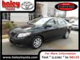 Haley Toyota
Hull Street & Route 288, Â  Midlothian, VA, US -23112Â  -- 888-516-1211
2010 Toyota Corolla LE
HALEY TOYOTA HAS IT FOR LESS-FREE CARFAX REPORT
Price: $ 13,901
Secure Online Credit App Apply Now or Call 888-516-1211 
888-516-1211
About Us:
Â 
Â 