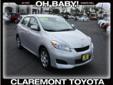 Claremont Toyota
2010 Toyota Matrix 5dr Wgn Auto FWD
( Click here to inquire about this vehicle )
Call For Price
Click here for finance approval 
909-625-1500
Â Â  Click here for finance approval Â Â 
Mileage::Â 38328
Transmission::Â 4-Speed A/T
Interior::Â DARK