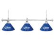 If you'd like to make your billiard room stand out, look right here. Refresh your look with this Bud Light logo 3-shade billiard lamp. It works well over a billiard table and has a lordly 60in.L span with three large 14in. dia. poly shades with a