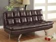 Contact the seller
Coaster Furniture CST-300122, This sofa bed covered in dark tri-tone brown leather-like vinyl is perfect for any living room, loft or apartment. Features extra plush pillow-top cushions for comfort and support as well as chrome finished