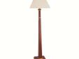 Wood/Fabric in a Cherry/ Satin Brass Finish 120 Volts 1 x 150 Watt On-Off Medium Base On-Off Switch Bulbs Not Included UL Listed Not ADA CompliantOverall Dimensions: 18"(W) x 62"(H)All Trend products are produced to the highest of standards, and are
