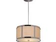 Fabric/ Metal in a Polished Chrome Finish Finish 120 Volts 2 x 40 Watt Medium Base Bulbs Not Included UL Listed Not ADA CompliantOverall Dimensions: 12"(W) x 60"(H)All Trend products are produced to the highest of standards, and are crafted from the