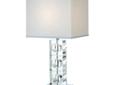 Crystal/Fabric/Metal in a Polished Chrome Finish 120 Volts 1 x 150 Watt On-Off Medium Base On-Off Switch Bulbs Not Included UL Listed Not ADA CompliantOverall Dimensions: 13.5"(W) x 25"(H)All Trend products are produced to the highest of standards, and