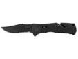 "
SOG Knives TF-21 Trident Mini-Partially Serrated, BlackTiNi Boxed
The SOG Trident Mini uses our well-proven means of delivering a knife blade to the open position with S.A.T. (SOG Assisted Technologyâ¢) Now using our patent pending Arc-Actuatorâ¢, the