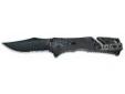 "
SOG Knives TF1CP-6112 Trident Partially Serrated,Black TiNi-Clam Pack
The SOG Trident uses our well-proven means of delivering a knife blade to the open position with S.A.T. (SOG Assisted Technologyâ¢) Now using our patent pending Arc-Actuatorâ¢, the
