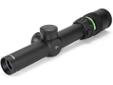 Trijicon AccuPoint Rifle Scope 1-4x24 Dual Illuminated Green Triangle Matte - 30MM Tube. The Trijicon TR24G AccuPoint Rifle Scope is a great choice for shooters needing precision optics for short range engagements. Its an ideal choice for big game hunters