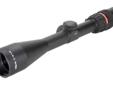 Accu Point 3-9x40mm Riflescope, Red Triangle-Magnification: 3x-9x-Black Matte-Dual Illuminated Riflescope-Eye Relief: 3.2"-3.6"-Exit Pupil: 13.3-4.4mm-Field of View: 6.5-2.15 degrees-Length: 12.2"-Weight: 12.8 oz.-Field of View @ 100 Yards: 33.8